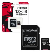 Kingston Micro SD with TF adapter memory card 128GB